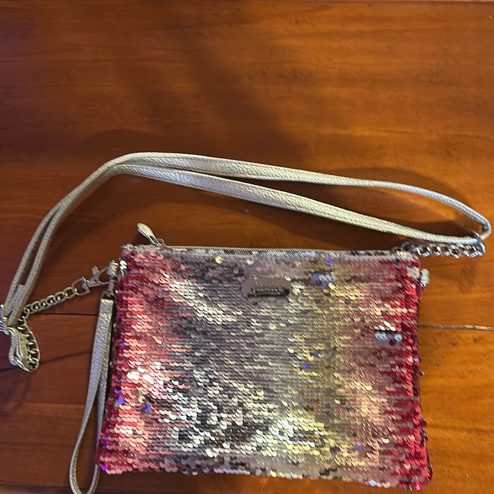 Justice Girl Purse Convertible
Crossbody Bag Wristlet Flip Sequin
Ombre Pink